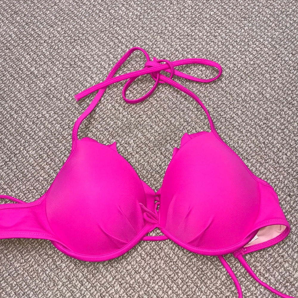 Hot pink VS padded top